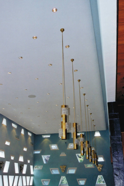 Akustikdecke freihängend-Oberes Foyer_